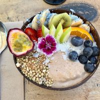 Peanut butter and chocolate smoothie bowl at Blendlove in Southport