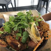 Mushroom ramen salad! Delicious!  at Blendlove in Southport