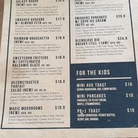 Breakfast menu 1st day of Autumn 2020 at Blendlove in Southport