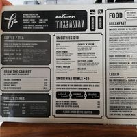 Current Menu (June 2020) at Blendlove in Southport
