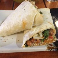Mexican wrap, should be renamed Thai Bean Wrap but still yummy  at Yogi Cafe in Koh Samui