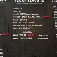 The vegan flavors. Also have vegan sauces at Van Leeuwen Ice Cream - Boerum Hill in Brooklyn