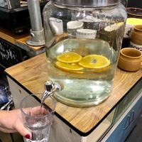 Free orange infused water at Deli Flavour - Silver Arcade in Leicester