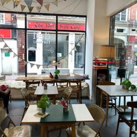 Shabby chic interior with many retro games at Deli Flavour - Silver Arcade in Leicester