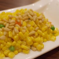 Sauteed corn with pine nuts and goji berries at Shandong Mama in Melbourne
