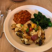 Bubble & squeak , greens & beans   at The Wallflower Cafe in Herne Bay