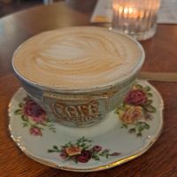 Cappuccino with oat milk at Cafe Herzstück in Goerlitz