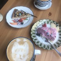 Blaubeercreme + Banane/Walnuss  at Cafe Herzstück in Goerlitz