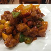 Sweet-and-sour Glutenballs at Little Buddha Veggie Delights 小樂佛素食 in Kowloon