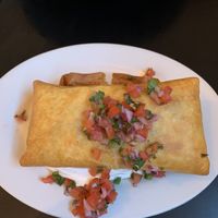 Chimichanga with plant based sour cream at The Coronado PHX in Phoenix