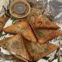 Vegan Gyoza - not a fan of the sauce but otherwise very tasty!  at No Coast Sushi in Grand Junction