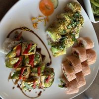 3 vegan rolls. Health nut, wicked garden and create your own veggie roll.  at No Coast Sushi in Grand Junction
