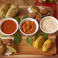 Global puff platter at From the Art Ethical Handicrafts and Cafe in Ashwood