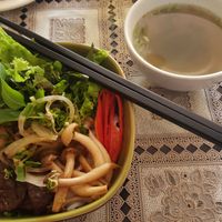 Pho Tron (Dry pho with the broth on the side) at An Nhien - Nguyen Van Thu in Ho Chi Minh City