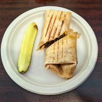 Shroomini with vegan cheese at Green Mountain Natural Foods in Newport