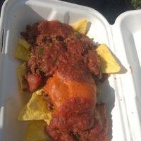 Cincinnati chilli nachos with vegan cheese  at A Little Piece of Sky in Newcastle Upon Tyne