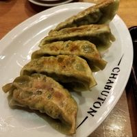 Vegetable gyoza at Chabuton in Kyoto
