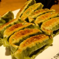 Veggie Gyoza at Chabuton in Kyoto