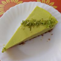 Avocado 🥑 lime raw cake at Girassol in Brasilia