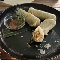Lumpia with chili dip  at Cafe Bali in Saarbrucken