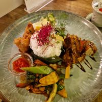 Reistafel vegan at Cafe Bali in Saarbrucken