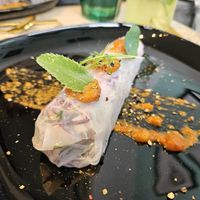 Summer rolls with peanut dip at Kunstküche in Krefeld