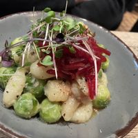 Gnocchi with sprouts   at Kunstküche in Krefeld