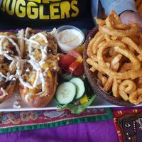 Chickn garlic bread fajitas.. perfect at Cafe Shanti in Lincoln