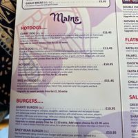Menu prices 2022  at Cafe Shanti in Lincoln