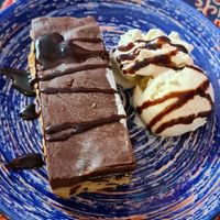 Cookie dough sandwich with ice cream at Cafe Shanti in Lincoln