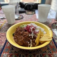 Chilli Sin Carne  at Cafe Shanti in Lincoln