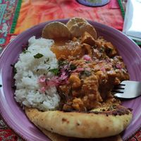 Banana Korma- a surprisingly good combination at Cafe Shanti in Lincoln