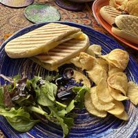 Pesto panini  at Cafe Shanti in Lincoln