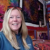 Happy 😊 at Cafe Shanti in Lincoln