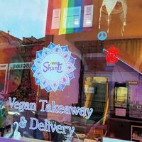 Window at Cafe Shanti in Lincoln