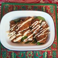 Homemade saiten strips at Cafe Shanti in Lincoln