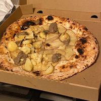 Potato ans truffle pizza at Gigi Pizzeria in Newtown
