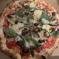 Carciofi e Funghi so so so delicious  at Gigi Pizzeria in Newtown