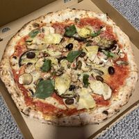 Artichoke, mushroom, olive   at Gigi Pizzeria in Newtown