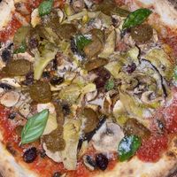 Carciofi e funghi (beyond sausage added)  at Gigi Pizzeria in Newtown