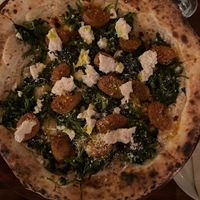 Salsiccia e Broccoli - it's good, but don't expect broccoli; it's served with friarielli, broccoli's bitter cousin. at Gigi Pizzeria in Newtown