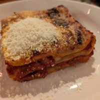 Lasagne $22.00: very good meatball (but only tiny amount, good texture) at Gigi Pizzeria in Newtown