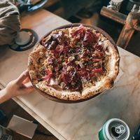 Mushroom pizza at Gigi Pizzeria in Newtown