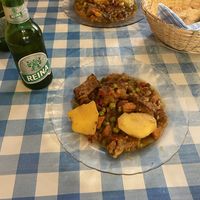 Seitan goulash with potatoes  at Somos Lo Que Comemos in Tenerife