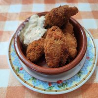 Croquettes with garlic sauce at Somos Lo Que Comemos in Tenerife