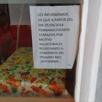 closed until september at Somos Lo Que Comemos in Tenerife