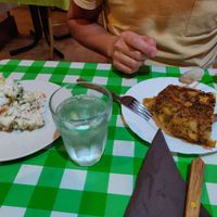 Ensaladilla rusa y tortilla de patatas. Ambos veganos at Somos Lo Que Comemos in Tenerife