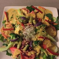 Salad with cashew dressing  at Muya Vegan Cafe - Maybe closed in Trujillo