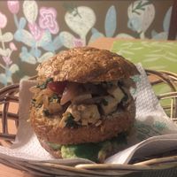 The tofu sandwich  at Muya Vegan Cafe - Maybe closed in Trujillo