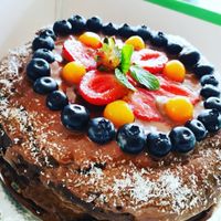 Chocolate vegan cake  for bithdays!! at Muya Vegan Cafe - Maybe closed in Trujillo